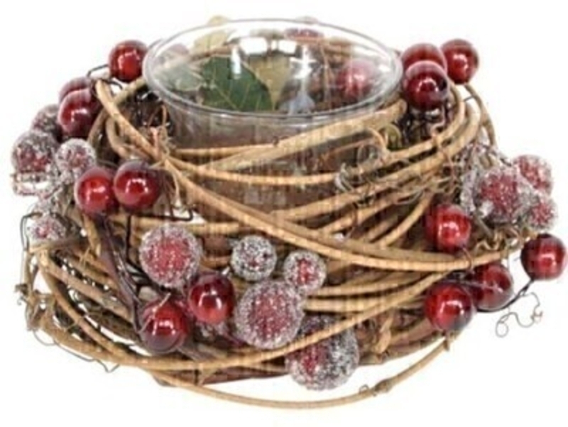 Twig and Red Berry Candle Holder by Gisela Graham Festive twig and red berry t.light/candle holder by designer Gisela Graham. Featuring twisted twigs and red berries. Perfect for Christmas.  Contains a glass T.light holder (candle not included). Gisela Graham are a well known brand - recognised for their beautiful Christmas Decorations. This fesive candle holder by Gisela Graham will delight for years to come. It will compliment any home and will bring Christmas cheer year after year. Remember Booker Flowers and Gifts for Gisela Graham Christmas Decorations.